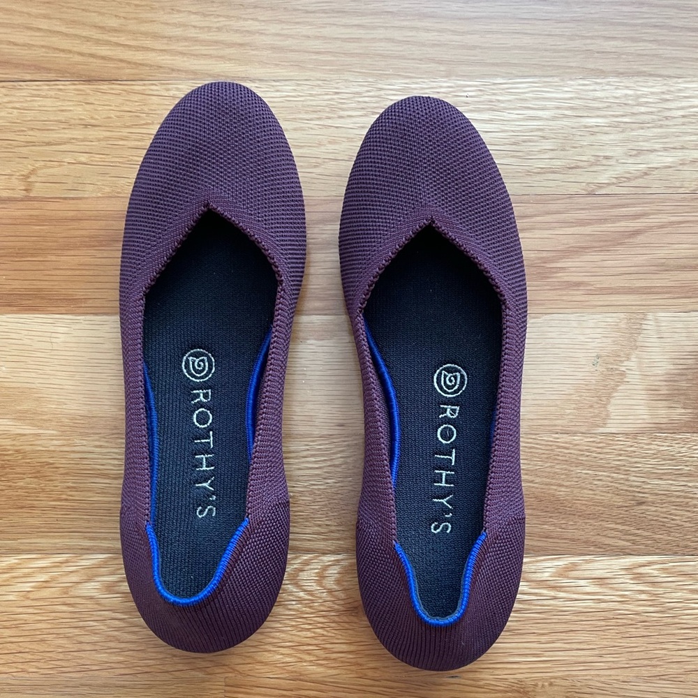 Rothy's The Flat - Plum 7.5 Womens Like New
